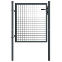 Kínai kapu ANTRACIT RAL7016/150cmx100cm/50mmx50mm osztással, 60mm-es köroszloppal, kilincs+zár