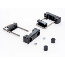 Rozsdamentes rögzítő bilincs 60mmx40mm-es oszlophoz FEKETE műa. résszel