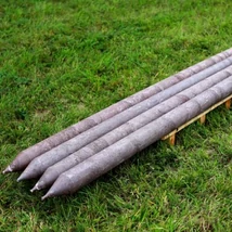 Újrahasznosított Kerek kerítés oszlop Barna - 10x250cm (hegyezett)