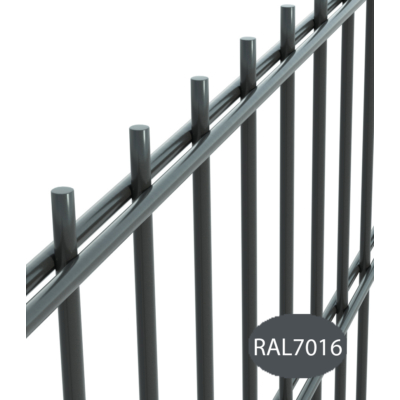 2D horganyzott Antracit kerítés panel 8-6-8mm/50x200/103x250cm-től