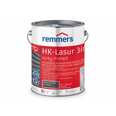 Remmers HK-Lasur 3in1 Plus Grey-Protect Antracit 5 l