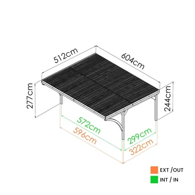 Kocsibeálló - Victor Design dupla 604x512x273 cm